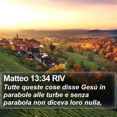 Matteo 13:34 RIV Bible Verse Image
