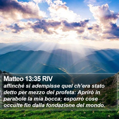 Matteo 13:35 RIV Bible Verse Image