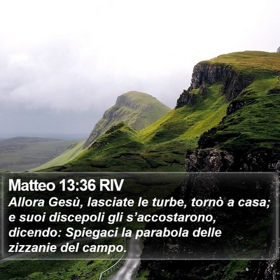 Matteo 13:36 RIV Bible Verse Image