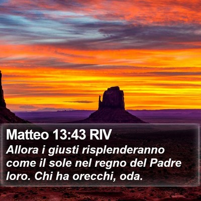 Matteo 13:43 RIV Bible Verse Image