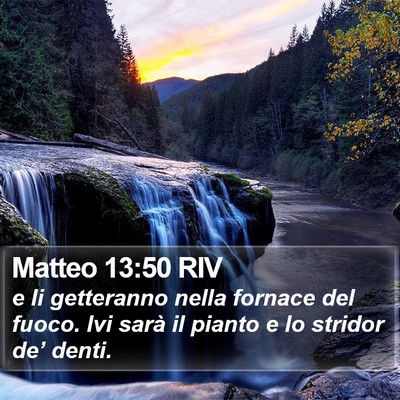 Matteo 13:50 RIV Bible Verse Image