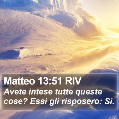 Matteo 13:51 RIV Bible Verse Image