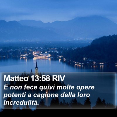 Matteo 13:58 RIV Bible Verse Image