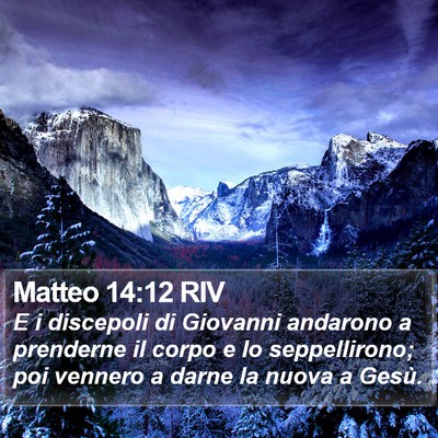Matteo 14:12 RIV Bible Verse Image