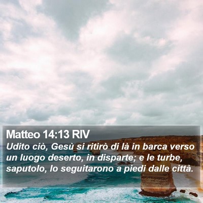 Matteo 14:13 RIV Bible Verse Image