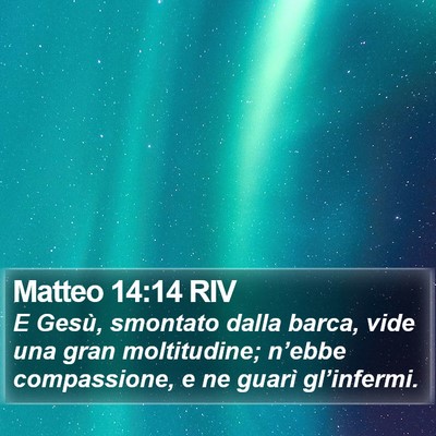 Matteo 14:14 RIV Bible Verse Image
