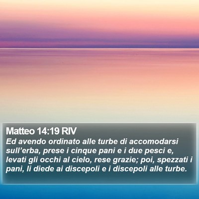 Matteo 14:19 RIV Bible Verse Image