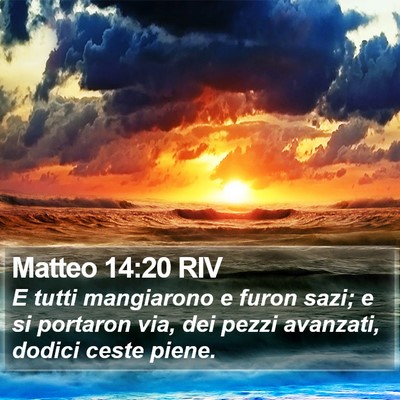 Matteo 14:20 RIV Bible Verse Image
