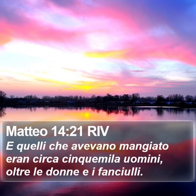 Matteo 14:21 RIV Bible Verse Image