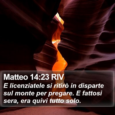 Matteo 14:23 RIV Bible Verse Image