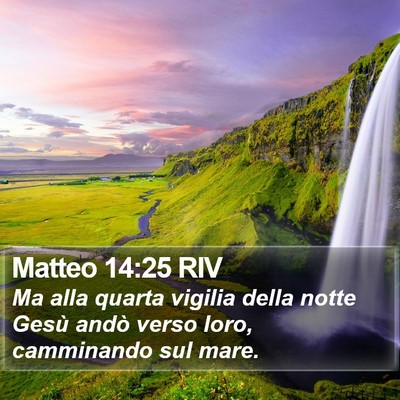 Matteo 14:25 RIV Bible Verse Image