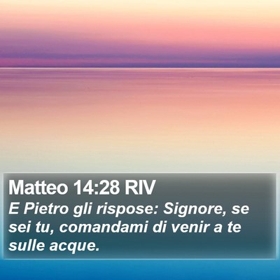 Matteo 14:28 RIV Bible Verse Image