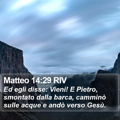 Matteo 14:29 RIV Bible Verse Image