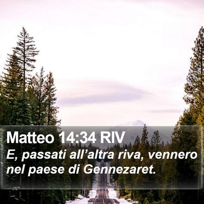 Matteo 14:34 RIV Bible Verse Image
