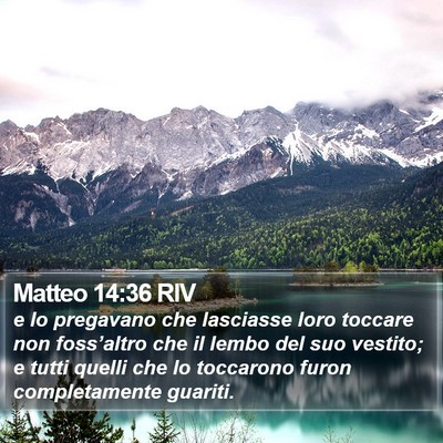Matteo 14:36 RIV Bible Verse Image
