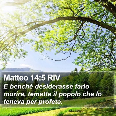 Matteo 14:5 RIV Bible Verse Image