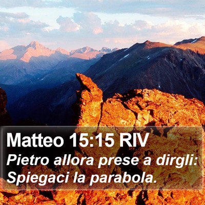 Matteo 15:15 RIV Bible Verse Image