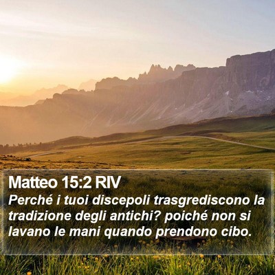 Matteo 15:2 RIV Bible Verse Image