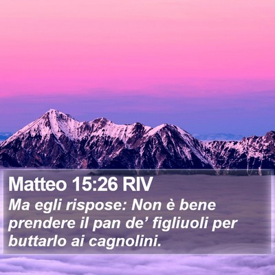 Matteo 15:26 RIV Bible Verse Image
