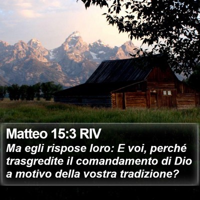 Matteo 15:3 RIV Bible Verse Image