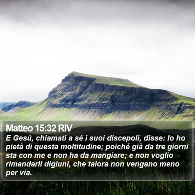 Matteo 15:32 RIV Bible Verse Image