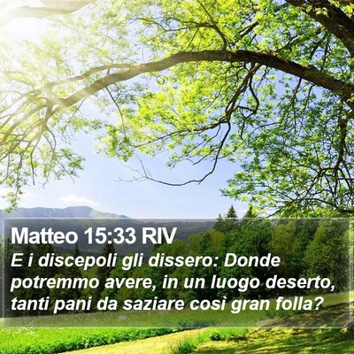 Matteo 15:33 RIV Bible Verse Image