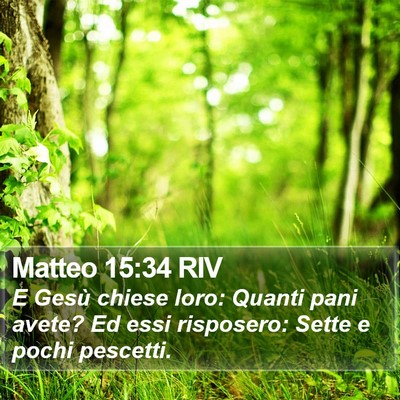 Matteo 15:34 RIV Bible Verse Image