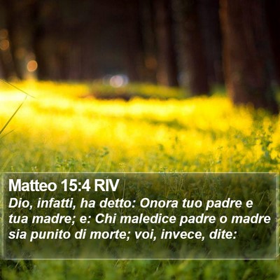 Matteo 15:4 RIV Bible Verse Image