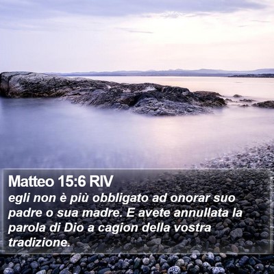 Matteo 15:6 RIV Bible Verse Image