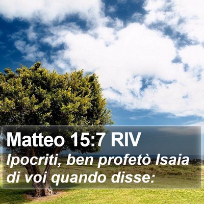 Matteo 15:7 RIV Bible Verse Image