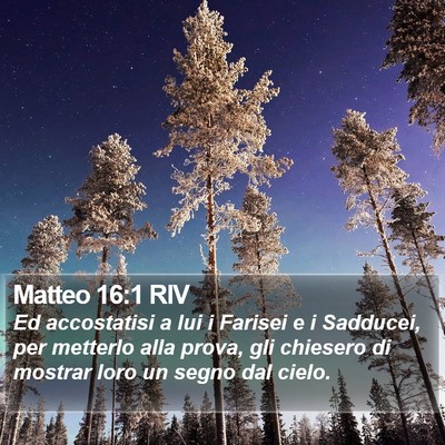 Matteo 16:1 RIV Bible Verse Image