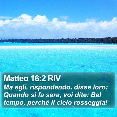 Matteo 16:2 RIV Bible Verse Image