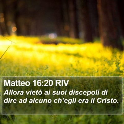 Matteo 16:20 RIV Bible Verse Image