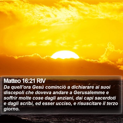 Matteo 16:21 RIV Bible Verse Image