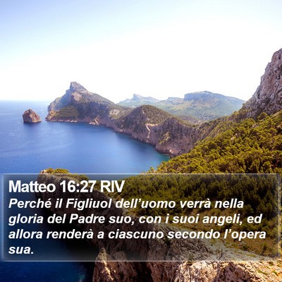 Matteo 16:27 RIV Bible Verse Image