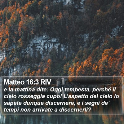 Matteo 16:3 RIV Bible Verse Image