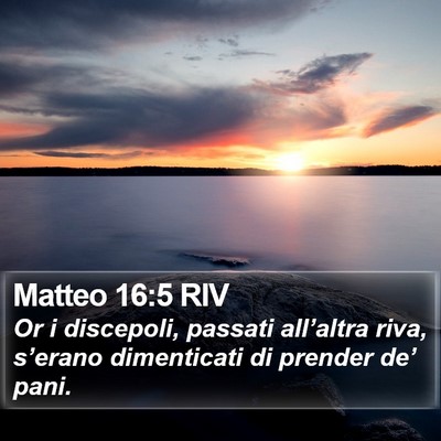 Matteo 16:5 RIV Bible Verse Image