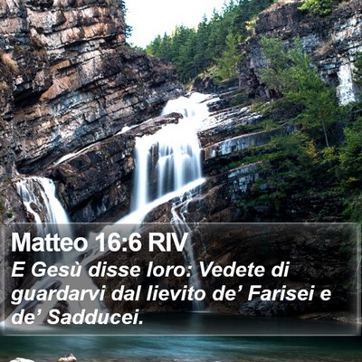 Matteo 16:6 RIV Bible Verse Image