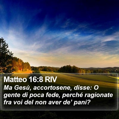 Matteo 16:8 RIV Bible Verse Image