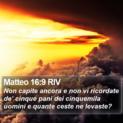 Matteo 16:9 RIV Bible Verse Image