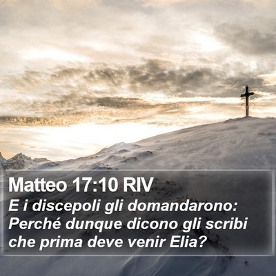 Matteo 17:10 RIV Bible Verse Image