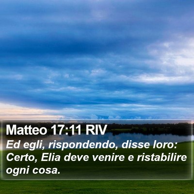 Matteo 17:11 RIV Bible Verse Image