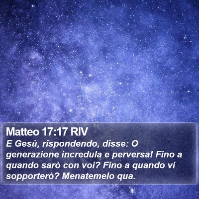 Matteo 17:17 RIV Bible Verse Image