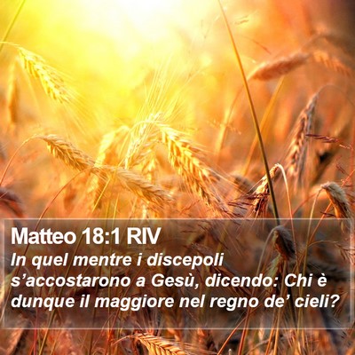 Matteo 18:1 RIV Bible Verse Image