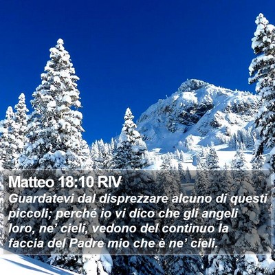 Matteo 18:10 RIV Bible Verse Image
