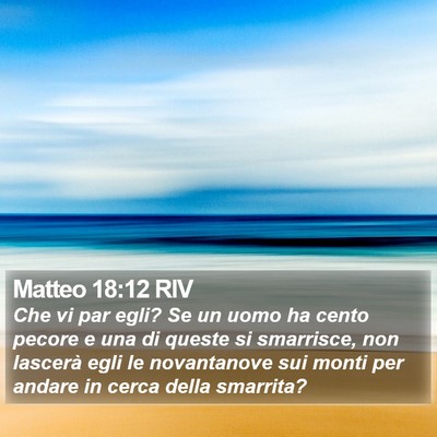 Matteo 18:12 RIV Bible Verse Image