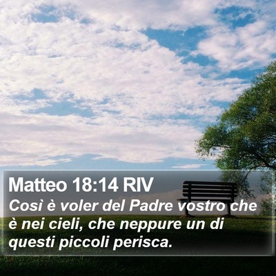 Matteo 18:14 RIV Bible Verse Image