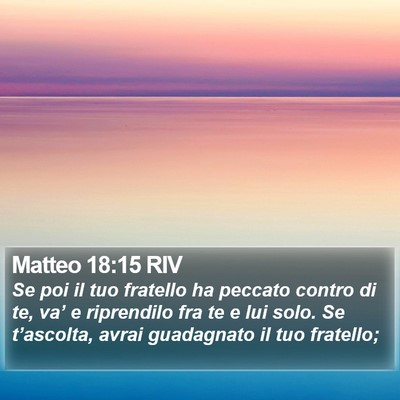 Matteo 18:15 RIV Bible Verse Image