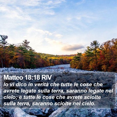Matteo 18:18 RIV Bible Verse Image