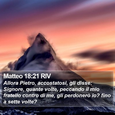 Matteo 18:21 RIV Bible Verse Image